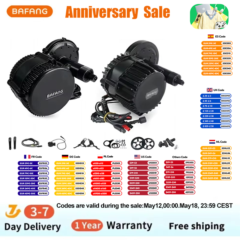 Mid Drive Motor Kit 52V 1000W - Bafang BBSHD 1000W 52V 48V 68