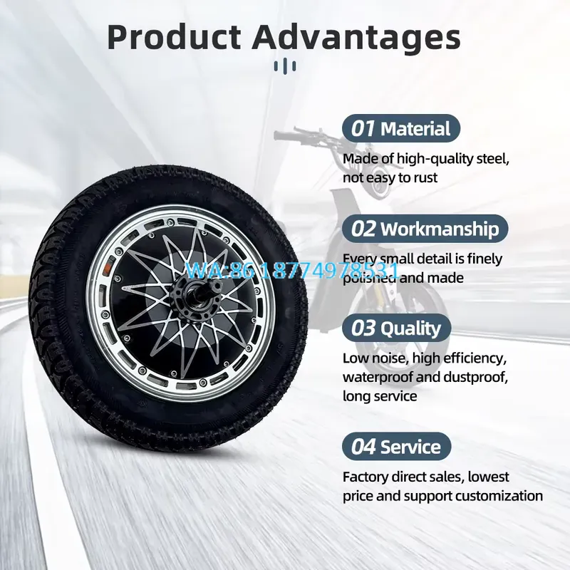 72V 5000W Hub Motor Kit - Wmwmnu สำหรับชุดมอเตอร์ฮับ BLDC ขนาด 12 นิ้ว