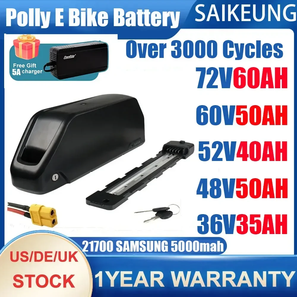 Electric Bicycle Battery 72V 30Ah - แบตเตอรี่จักรยานไฟฟ้า Downtube Hailong Polly DP7 48V