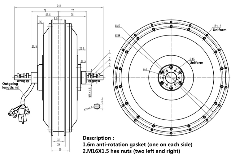 ชุดมอเตอร์จักรยานไฟฟ้า QS 273  - 72V 5000W Hub Motor Kit บทวิจารณ์และราคา