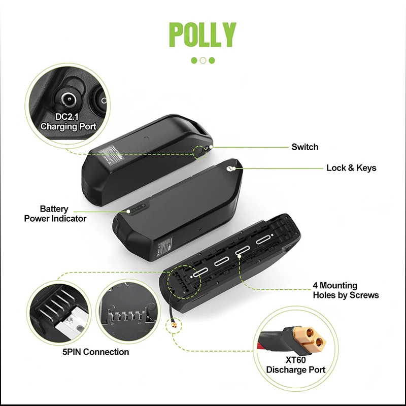 แบตเตอรี่จักรยานไฟฟ้า Downtube - Electric Bicycle Battery 72V 30Ah บทวิจารณ์และราคา